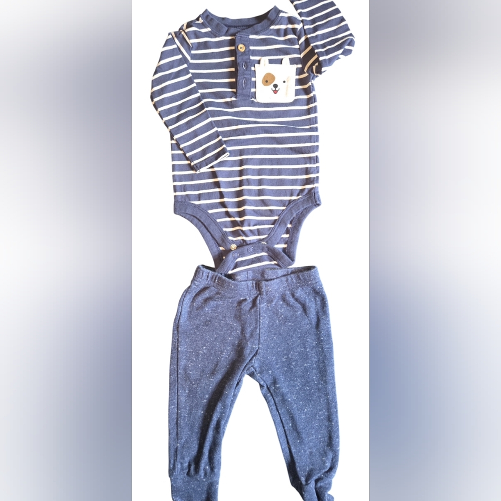 Garanimals Long Sleeve Onesie & Carter's Child Of Mine Stretch Pants